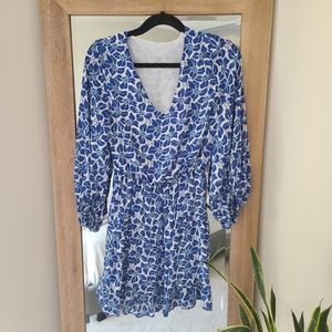 Blue floral dress